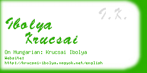 ibolya krucsai business card